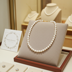 Collana in oro giallo 18k e perle naturale akoya