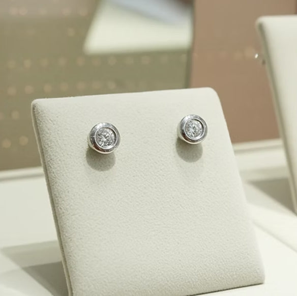 Orecchini a lobo - 18carati Oro bianco - 2,20 ct. tw. Diamante