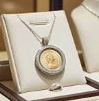 Ciondolo in oro con sterline 22k e diamanti naturali 1.10ct