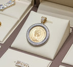 Ciondolo in oro con sterline 22k e diamanti naturali 1.10ct