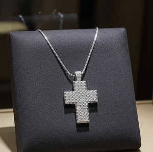 Collana con ciondolo - 18 carati Oro bianco - 1.44ct. tw. Diamante (Naturale)
