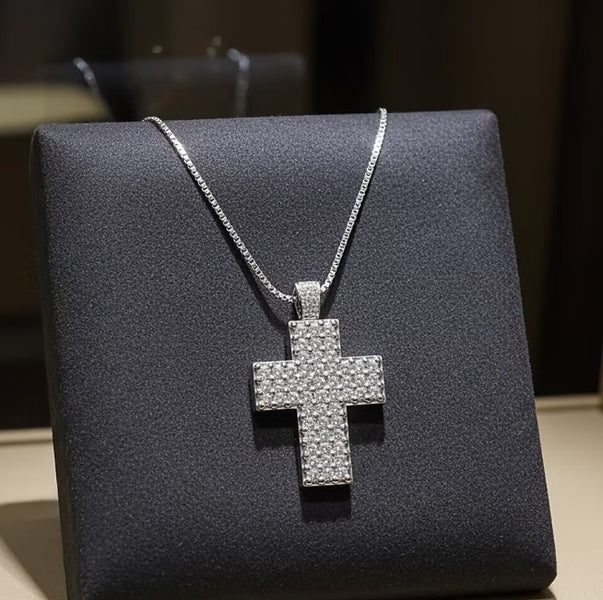 Collana con ciondolo - 18 carati Oro bianco - 1.44ct. tw. Diamante (Naturale)