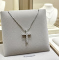 Collana in oro Bianco e diamanti naturali 1.10 ct