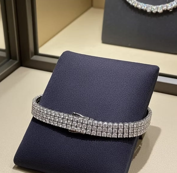 Bracciale tennis oro bianco e diamanti naturali 8,60 ct