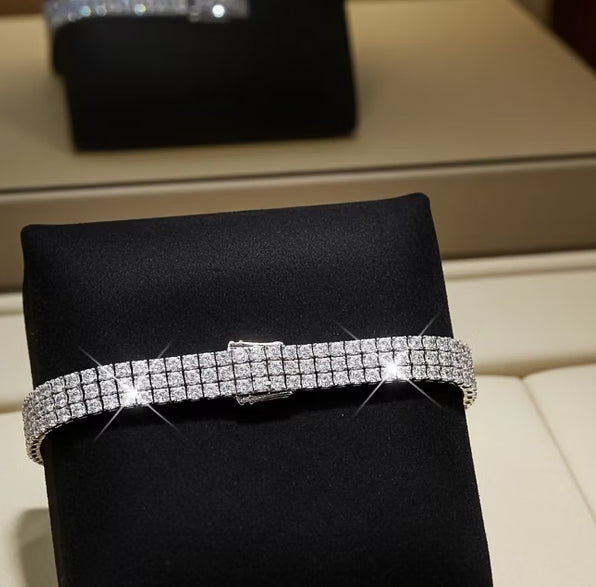 Bracciale tennis oro bianco e diamanti naturali 8,60 ct