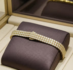 Bracciale tennis in 3 Fila diamante naturale Taglio Rotondo 6.72CT