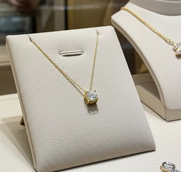 Collana con ciondolo - 18 carati Oro giallo 0.36ct. tw. Diamante (Naturale)