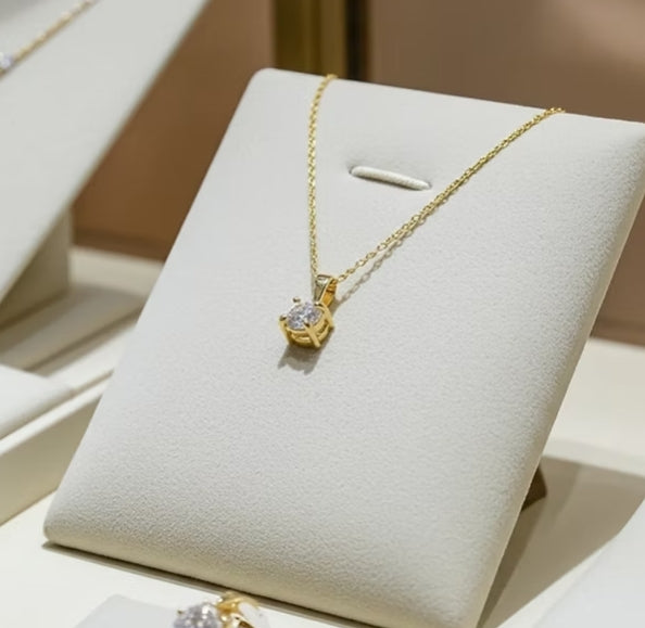 Collana con ciondolo - 18 carati Oro giallo 0.36ct. tw. Diamante (Naturale)