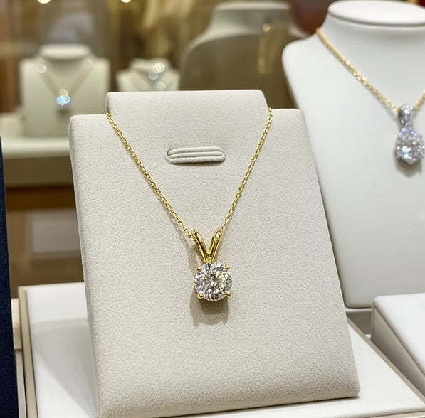 Collana con ciondolo - 18 carati Oro giallo 0.23ct. tw. Diamante (Naturale)