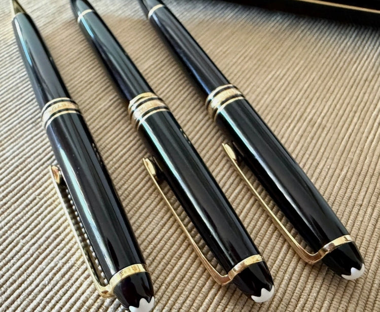 Collezione 3 Penne Montblanc Meisterstuck  Classique  , Stilografica , Rollerball  , a Sfera