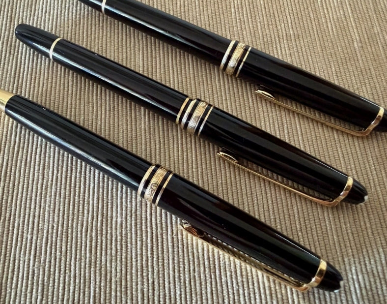 Collezione 3 Penne Montblanc Meisterstuck  Classique  , Stilografica , Rollerball  , a Sfera