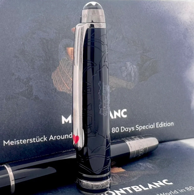 Montblanc Meisterstück Gira il Mondo in 80 Giorni Classico Rollerball Black