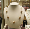 Collana in oro gialla18k e perle naturale australiana 12mm