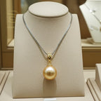 Collana - 18 carati Oro bianco - giallo Perla naturale - Akoya