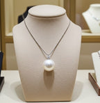 Collana - 18 carati Oro bianco Perla naturale - Akoya 0,10ct Diamante Naturale