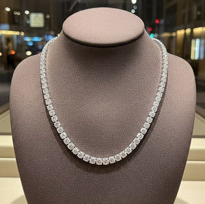 Collana - 18 carati Oro bianco - 12.80ct. tw. Diamante (Coltivato in laboratorio)