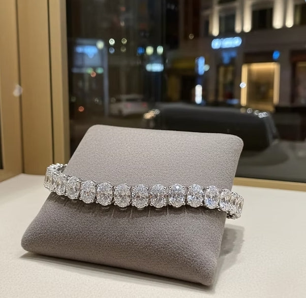 Bracciale - 18 carati Oro bianco - 23.55ct. tw. Diamante (Coltivato in laborator