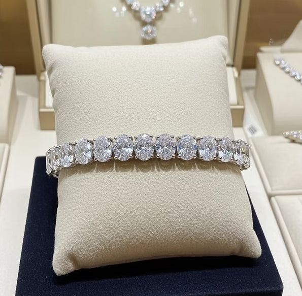 Bracciale - 18 carati Oro bianco - 23.55ct. tw. Diamante (Coltivato in laborator