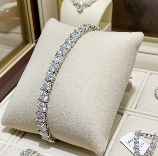Bracciale - 18 carati Oro bianco - 23.55ct. tw. Diamante (Coltivato in laborator