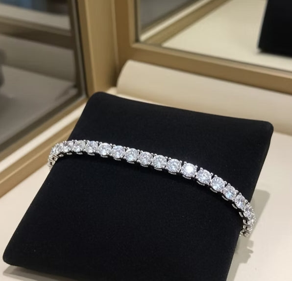 Bracciale tennis - 18 carati Oro bianco - 17.11ct. tw. Diamante (Coltivato in la