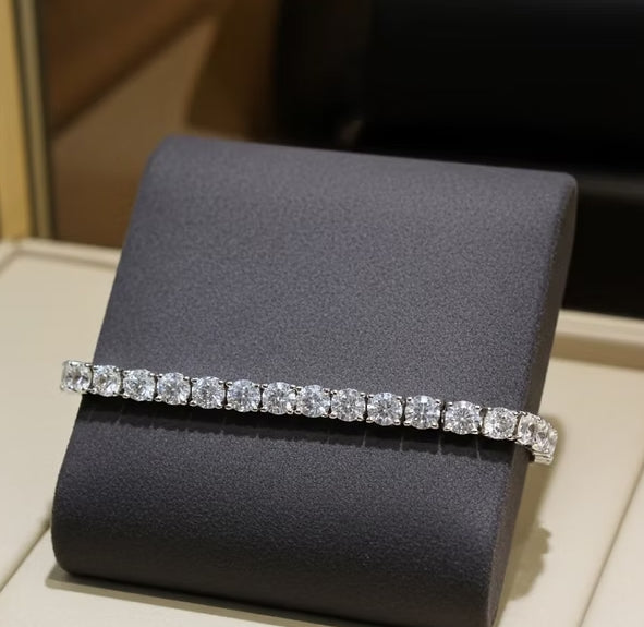 Bracciale tennis - 18 carati Oro bianco - 17.11ct. tw. Diamante (Coltivato in la