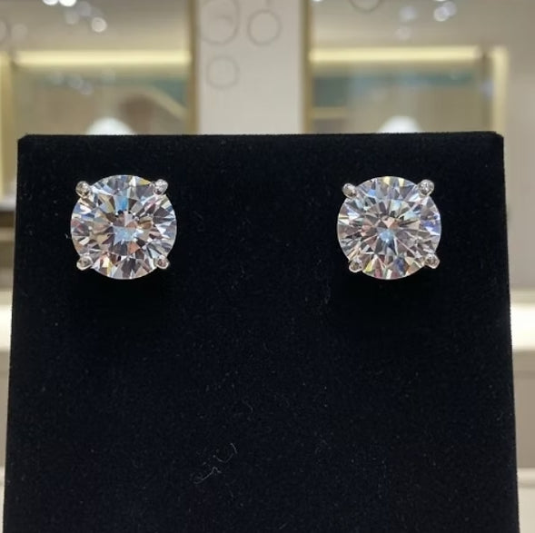 Orecchini a lobo - 18carati Oro bianco - 2.60 ct. tw. Diamante da Laboratorio