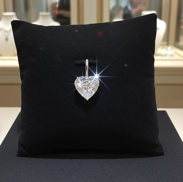 Ciondolo - 18 carati Oro bianco- 1,00ct.Diamante ( Coltivato in Laboratorio)