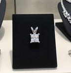 Ciondolo - 18 carati Oro bianco- 1,00ct.Diamante ( Coltivato in Laboratorio)