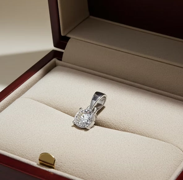 Ciondolo - 18 carati Oro bianco - 1,50ct. tw. Diamante (da Laboratorio)
