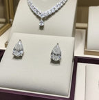 Orecchini a lobo - 18carati Oro bianco -1,60 ct.Diamante da laboratorio