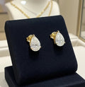Orecchini a lobo - 18carati Oro giallo - 1,50 ct. tw. Diamante (Coltivato in lab