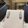 Orecchini - 18 carati Oro bianco - 2.88ct. tw. Diamante (Coltivato in laboratori