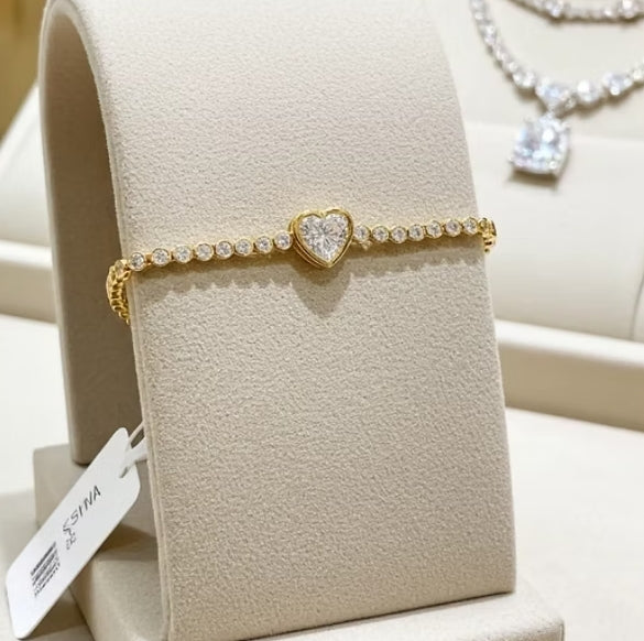 Bracciale - 18 carati Oro Giallo - 7,42 ct. tw. Diamante (Coltivato in laborator