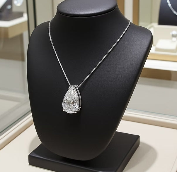 Collana - 18 carati Oro Bianco - 1,50ct. tw. Diamante (Coltivato in lab