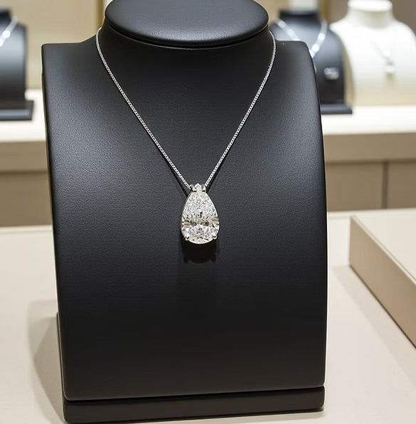Collana - 18 carati Oro Bianco - 1,50ct. tw. Diamante (Coltivato in lab