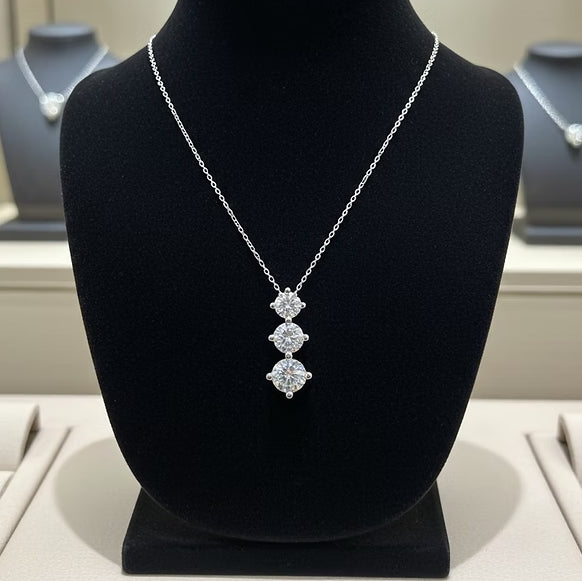 Collana - 18 carati Oro bianco -1,75ct. tw. Diamante (Coltivato in labo