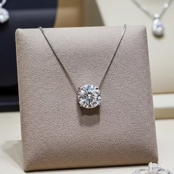 Collana con ciondolo - 18 carati Oro bianco - 2.00 ct. tw. Diamante (Coltivato i