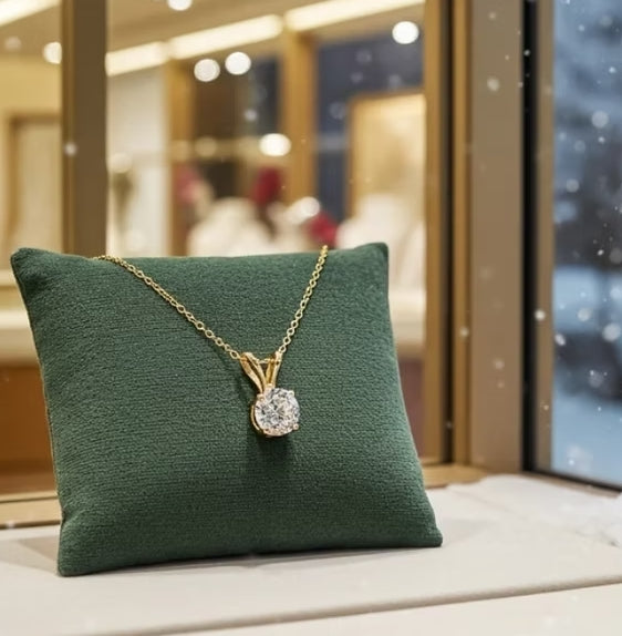 Collana con ciondolo - 18 carati Oro giallo - 0.60ct. tw. Diamante (Coltivato in