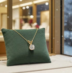 Collana con ciondolo - 18 carati Oro giallo - 0.60ct. tw. Diamante (Coltivato in