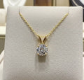 Collana con ciondolo - 18 carati Oro giallo - 0.60ct. tw. Diamante (Coltivato in
