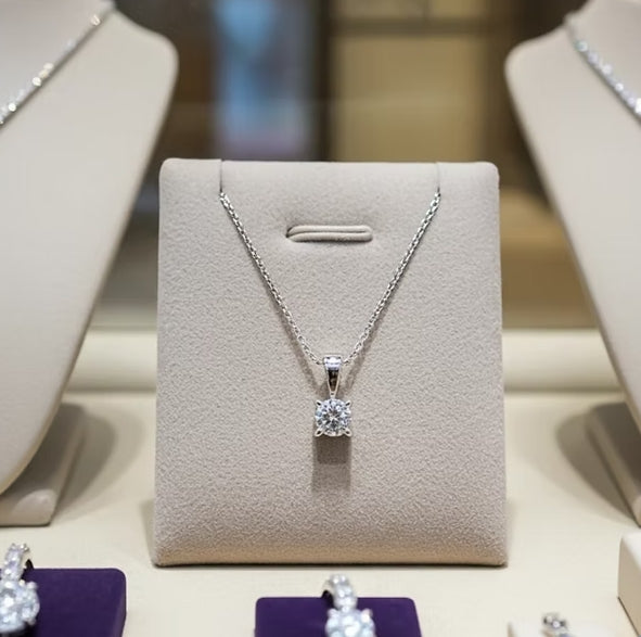 Collana punto luce con diamante naturale 1,03 ct