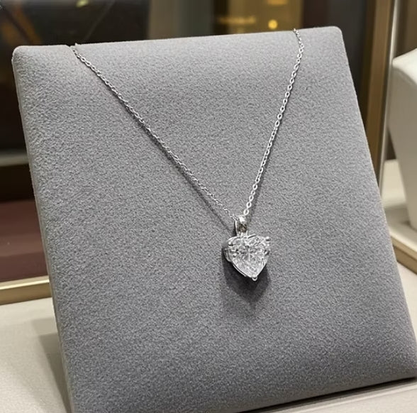 Collana con ciondolo - 18 carati Oro bianco - 1,00 ct. tw. Diamante (Coltivato i