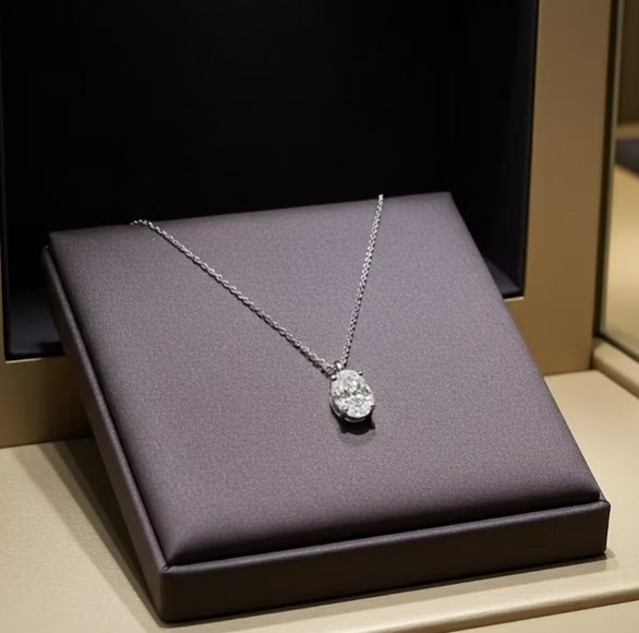 Collana punto luce con diamante naturale 1,30 ct