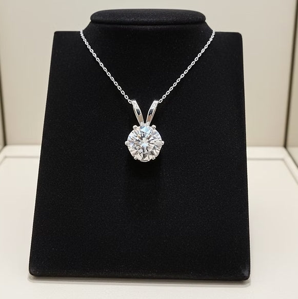 Collana con ciondolo - 18 carati Oro bianco - 1,50 ct. tw. Diamante (Co