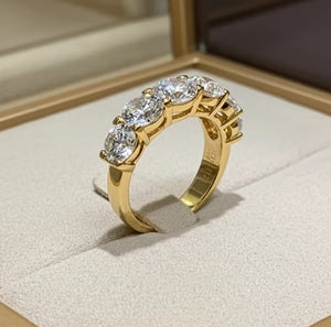 Anello riviera 18 carati Oro giallo 3.51ctDiamante (Coltivato in laboratorio)