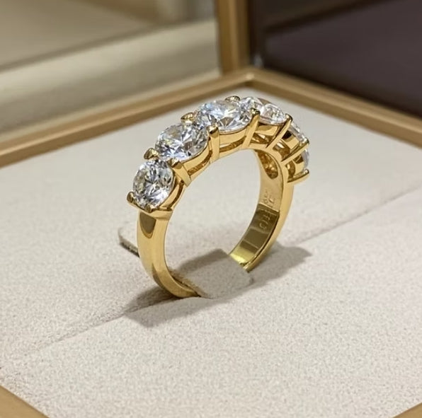 Anello riviera 18 carati Oro giallo 3.51ctDiamante (Coltivato in laboratorio)