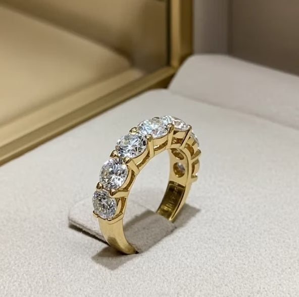 Anello riviera 18 carati Oro giallo 3.51ctDiamante (Coltivato in laboratorio)