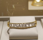 Bracciale personalizzato in oro Giallo 18k e diamanti Naturali