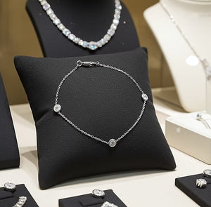 Bracciale in Oro Bianco - diamante 1,50 ct (Coltivato in laboratorio)