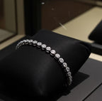 Bracciale tennis a Cipolla - 18 carati Oro Bianco - 9,80 ct.Diamante (Coltivato in laboratorio)